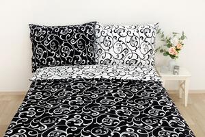 Tegatex Povlečení bavlna - ornamenty černobílé 70*90 cm, 140*200 cm