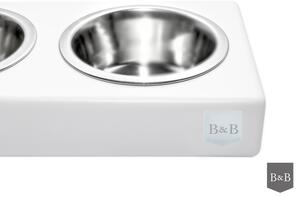 Bowl&Bone Republic Luxusní miska pro psa Duo bílá VELIKOST: S - 27,5x14,5x5cm (0,23l)