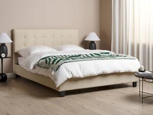 Manželská postel 160 cm Rhiannon (béžová) (s roštem). 1075616