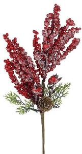 Větvička s jeřabinami červená, 36 cm