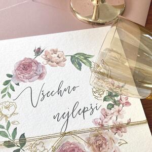 Spring Studio Blahopřání Pivoňkový věneček
