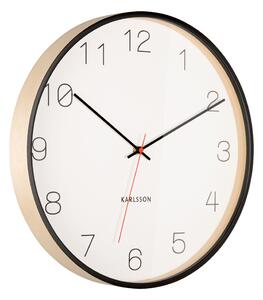 Nástěnné hodiny Joy dřevo s černými akcenty KARLSSON (Barva-černá)