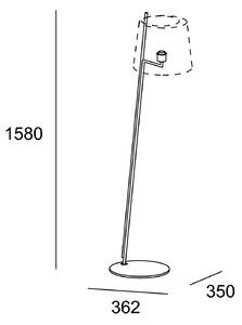 LEDS-C4 Clip stojací lampa výška 158cm bílá