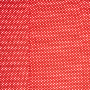 Tegatex Bavlněná látka metráž - bílé puntíky na červeném podkladu
