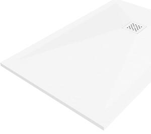 Mexen Stone+ kompozitní sprchová vanička obdélníková 120 x 100 cm, bílá, bílá krytka - 44101012-W