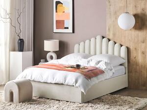 Manželská postel 140 cm Valhala (bílá) (s roštem a úložným prostorem). 1076484