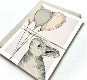 Spring Studio Blahopřání Králík Barva: Růžová