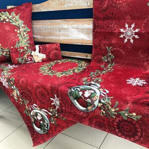 Texicop Gobelínový ubrus - Vánoční věnec červený Velikost: 40*100 cm