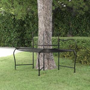 Lavice kolem stromu 150 cm černá ocel 318823
