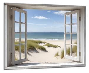 Obraz na plátně Okno na pláž
