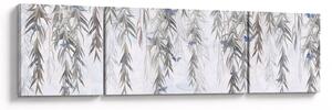 Obraz - Vrbové větvičky s motýly (170x50 cm)