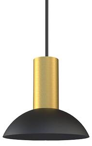 Závěsná lampa Hermanos C černá/mosazná půlkruhová