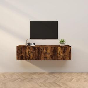 Nástěnné TV skříňky 2 ks kouřový dub 80 x 34,5 x 40 cm 3188355