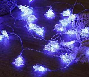 HJ Svítící LED řetězový závěs s ozdobnými vánočními stromečky LED barva: RGB