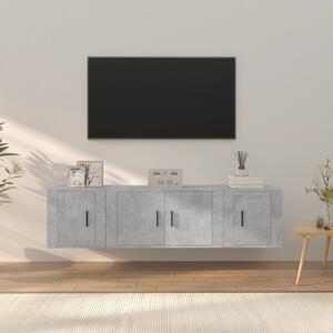 3dílný set TV skříněk betonově šedý kompozitní dřevo 3188402