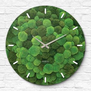 DUBLEZ | Hodiny s mechovým efektem na stěnu - Clockmoos (UV tisk) | UV tisk, Premium