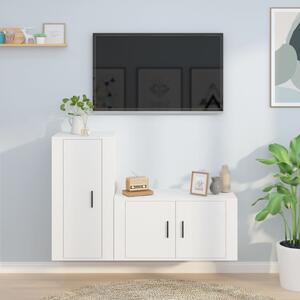 2dílný set TV skříněk bílý kompozitní dřevo 3188470