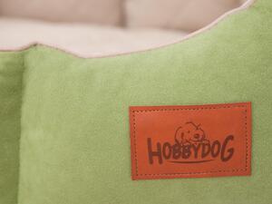 HobbyDog Pelíšek pro psa New York Premium - zelený VELIKOST: M - 53 x 45 x 18 cm