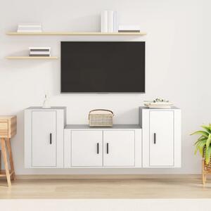 3dílný set TV skříněk bílý kompozitní dřevo 3188502