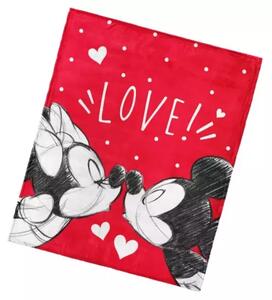 Carbotex Dětská deka Mickey a Minnie Mouse Love 130x160 cm