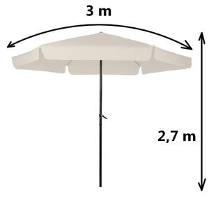 MODERNHOME Zahradní deštník s rukojetí 300 cm béžový