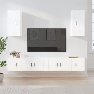 6dílný set TV skříněk bílý kompozitní dřevo 3188686