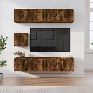7dílný set TV skříněk kouřový dub kompozitní dřevo 3188667