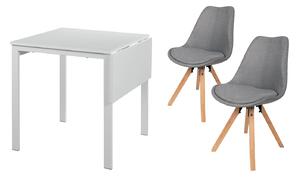 LIVARNO home Sada skládacího stolu a jídelních židlí, 3dílná (800004903)