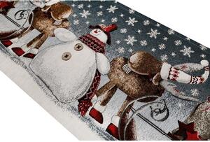 Vánoční gobelínový běhoun na stůl 40x130 cm Chenille IT017 40x130 cm Vícebarevná