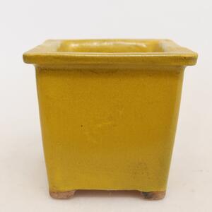 E-bonsai Keramická bonsai miska 6 x 6 x 5,5 cm žlutá