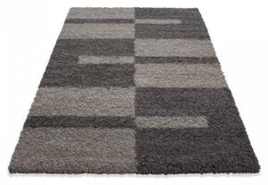 Kusový koberec Gala shaggy 2505 taupe Kruh 80 cm průměr Kruh 80 cm průměr