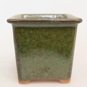 E-bonsai Keramická bonsai miska 6 x 6 x 5,5 cm zelená