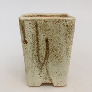 E-bonsai Keramická bonsai miska 7,5 x 7,5 x 11 cm béžová