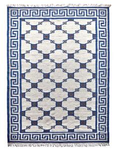 Diamond Carpets koberce Ručně vázaný kusový koberec Geo DESP P82 Silver Blue ROZMĚR: 80x150