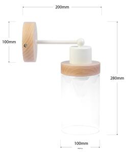 Nástěnná lampa WOODNEST 1xE27/15W/230V borovice/krémová