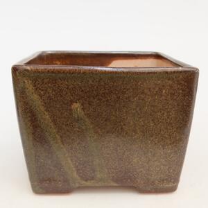 E-bonsai Keramická bonsai miska 12 x 12 x 9 cm hnědá