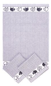 Tegatex Utěrka bavlna 3 ks - Ovečka bordura Velikost: 50*70 cm