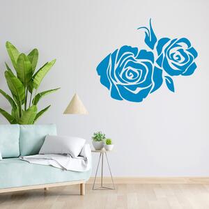 Živá Zeď Samolepka Růže Barva: modrá, Velikost: 33 x 40 cm