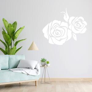 Živá Zeď Samolepka Růže Barva: bílá, Velikost: 33 x 40 cm