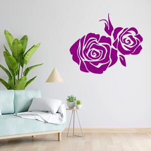 Živá Zeď Samolepka Růže Barva: fialová, Velikost: 33 x 40 cm