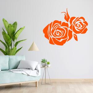 Živá Zeď Samolepka Růže Barva: oranžová, Velikost: 33 x 40 cm