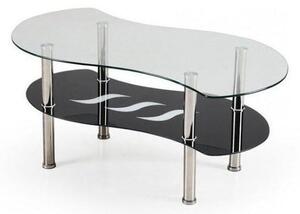 Konferenční stolek Catania (sklo/ černá police)