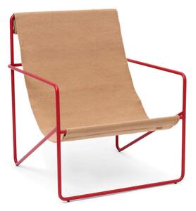 Ferm Living Křeslo Desert Lounge Chair, poppy red/sand