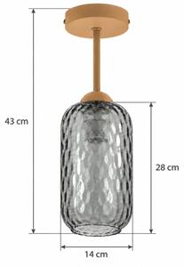 BRILAGI - LED Přisazený lustr R GLASS 1xE27/60W/230V pr. 14 cm béžová/kouř šedá