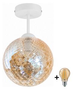 BRILAGI - LED Přisazený lustr R GLASS 1xE27/60W/230V pr. 17cm bílá/kouř béžová