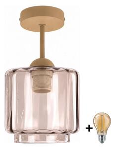BRILAGI - LED Přisazený lustr R GLASS 1xE27/60W/230V pr. 15cm béžová/kouř béžová