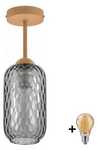 BRILAGI - LED Přisazený lustr R GLASS 1xE27/60W/230V pr. 14 cm béžová/kouř šedá