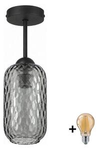 BRILAGI - LED Přisazený lustr R GLASS 1xE27/60W/230V pr. 14 cm černá/kouř šedá