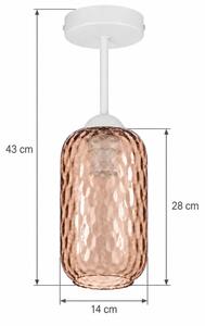 BRILAGI - LED Přisazený lustr R GLASS 1xE27/60W/230V pr. 14 cm bílá/kouř hnědá