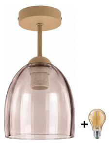 BRILAGI - LED Přisazený lustr R GLASS 1xE27/60W/230V pr. 17cm béžová/kouř béžová